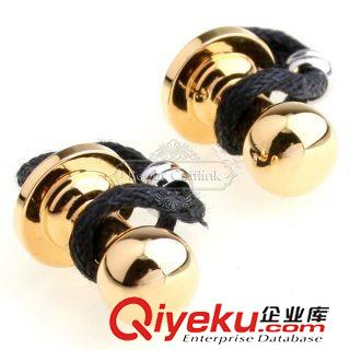 鏈條 【袖扣定制 結(jié)婚禮品】金屬袖扣-金色立體袖扣 AE6143 金屬工藝原始圖片2