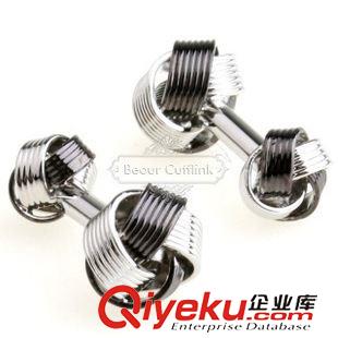 麻花 【袖扣混批 廣州袖扣】gd袖扣-銀色繩結袖扣 AE6735 金屬工藝