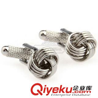 麻花 【袖扣現(xiàn)貨 袖扣批發(fā)】袖扣廠家-銀色繩結(jié)袖扣 AE0422 金屬光面原始圖片2