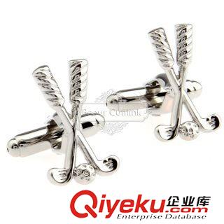 體育 【廣州袖扣】袖扣-銀色高爾夫袖扣 DA0459 金屬光面原始圖片2