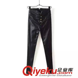 ★10月13號新款更新 韓版女裝新款 水洗PU皮修身打底小腳褲 純色鉛筆褲長褲