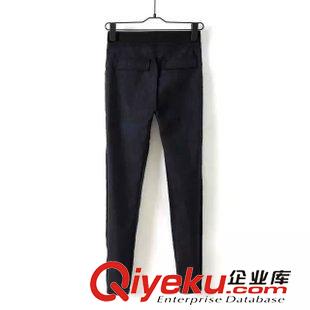 ★10月13號新款更新 韓版女裝新款 水洗PU皮修身打底小腳褲 純色鉛筆褲長褲原始圖片3
