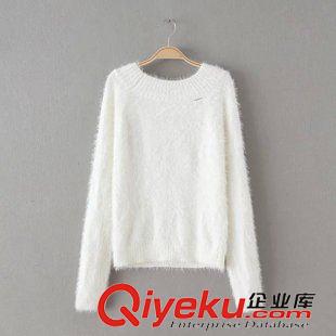 ★10月11號新款更新 2015秋冬新款手工釘珠馬海毛修身短款針織套頭毛衣 女 WT10147原始圖片3