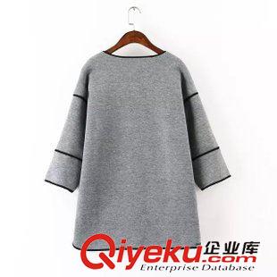 ★10月9號(hào)新款更新 2015秋冬新款韓版時(shí)尚寬松款暗扣包邊厚款呢外套 女 LA21120原始圖片3