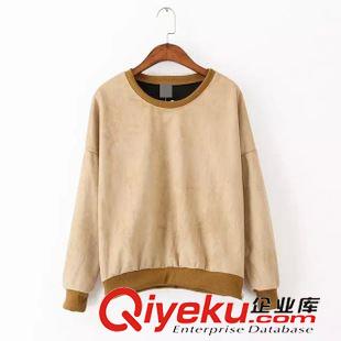 ★10月9號(hào)新款更新 2015秋季新款英倫風(fēng)寬松款鹿皮絨下擺雙拉鏈長(zhǎng)袖套頭衛(wèi)衣 上衣原始圖片2