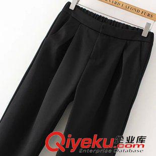 ★10月7號新款更新 2015秋冬新款松緊腰腳口毛線針織拼接復(fù)合哈倫褲長褲 女 F21066原始圖片3
