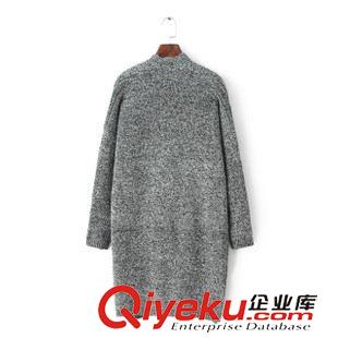 ★10月7號新款更新 2015秋冬新款復古紐扣厚寬寬松長袖長款毛衣針織外套 女 J41062原始圖片3