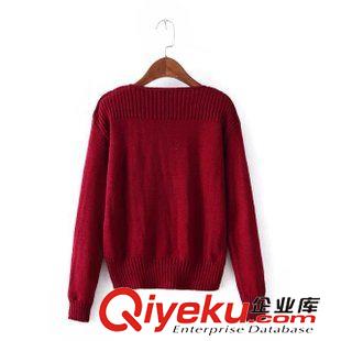 ★10月5號(hào)新款更新 2015秋冬新款氣質(zhì)優(yōu)雅圓領(lǐng)套頭純色針織毛衣短款針織衫 女 N81001原始圖片3