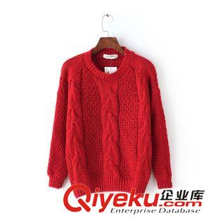 ★9月22號(hào)新款更新 歐洲站秋季新款 時(shí)尚麻花長袖圓領(lǐng)毛衣女式針織衫 女裝上衣原始圖片2