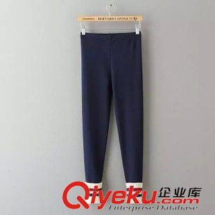 ★9月22號(hào)新款更新 2015秋季新款韓版彈力顯瘦彩條螺紋腳口緊身打底褲 女 A29436原始圖片2