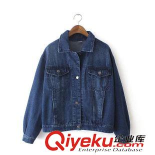 ★9月16號(hào)新款更新 2015秋冬新款拼貼繡章圖案寬松百搭休閑款水洗牛仔外套 女 G69305原始圖片2