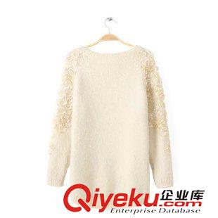 ★9月12號新款更新 韓版高工藝手工立體花瓣裝飾套頭毛衣女式針織衫  上衣女裝原始圖片3