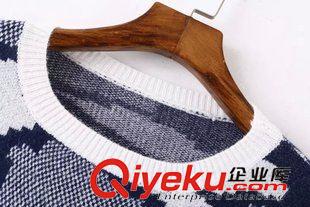 ★9月12號新款更新 2015秋季新款韓版幾何提花仿兔絨毛衣長袖寬松套頭針織毛衣 女原始圖片3