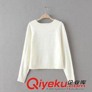 ★9月10號(hào)新款更新 2015秋季新款可愛(ài)卡通亮片圖案時(shí)尚短款針織套頭毛衣 女 W49184原始圖片3