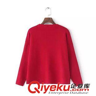 ★9月8號新款更新 2015秋季新款刺繡小馬圖案針織寬松套頭毛衣 女上衣 F69141原始圖片2