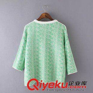 ★9月4號(hào)新款更新 2015秋季新款時(shí)尚休閑款針織衫短款寬松圓領(lǐng)中袖毛衣 女  E29057原始圖片2
