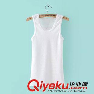◆吊帶/小背心 2015夏季新款百搭無袖螺紋背小修身顯瘦女式打底衫 E106278原始圖片2