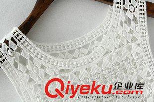 ◆吊帶/小背心 2015夏季新款鏤空鉤花ts無袖小背心短款修身吊帶衫 女 R27197原始圖片3