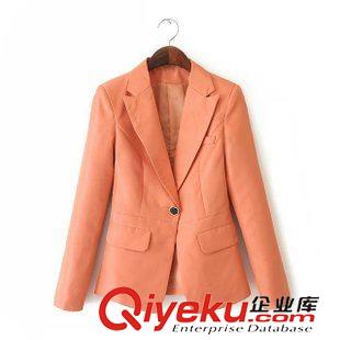 ◆西裝/西服 2015夏季新款韓版歐根紗雪紡拼接后開叉修身中袖外套西裝 女