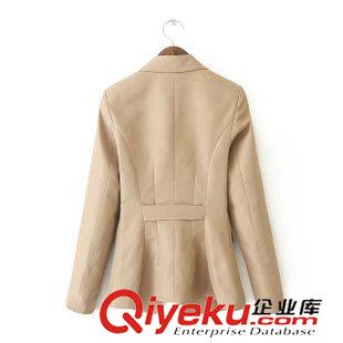 ◆西裝/西服 2015春裝新款 歐美女裝 純色OL職業修身小西服 女裝西裝外套原始圖片3