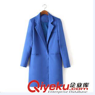 ◆西裝/西服 2015秋冬裝新款韓版女式中長款修身長袖休閑西裝外套 女 C38352原始圖片2