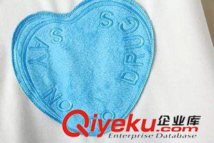 ◆衛(wèi)衣/絨衫 2015秋冬新款甜美愛心字母刺繡中長款寬松抓絨衛(wèi)衣 女 LL10260原始圖片3