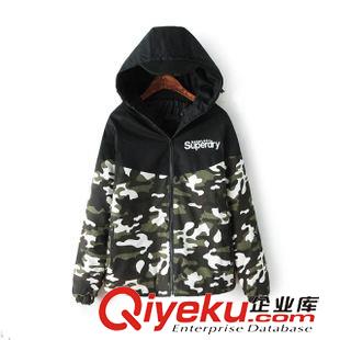 ◆棉衣/棉服 2014秋冬新款韓版字母豹紋迷彩連帽長袖外套棉服女 N93726原始圖片2