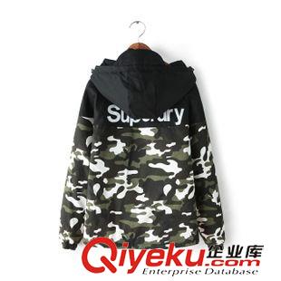 ◆棉衣/棉服 2014秋冬新款韓版字母豹紋迷彩連帽長袖外套棉服女 N93726原始圖片3