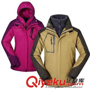 沖鋒衣 新款1318-1319戶外運動情侶款三合一長絨內(nèi)膽兩件套登山服沖鋒衣