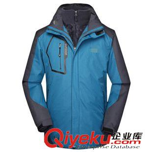 沖鋒衣 新1314-1315戶外運(yùn)動(dòng)情侶款三合一女長絨內(nèi)膽兩件套沖鋒衣男士原始圖片2