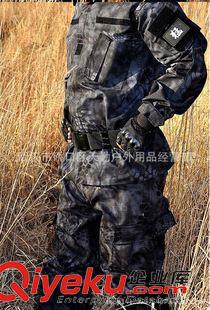 外軍迷彩服 黑色蟒紋迷彩服 新款美軍迷彩服 軍迷野戰(zhàn)作訓(xùn)服套裝