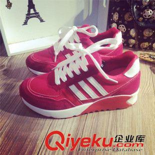 2015春季新品 2015秋冬原宿休閑女鞋新款N字母跑步鞋 蛇紋內(nèi)增高運動鞋批發(fā)