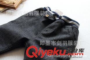 10月新品 小绅士~外贸童装批发 2015秋冬儿童男女童加绒加厚棉裤 修身型