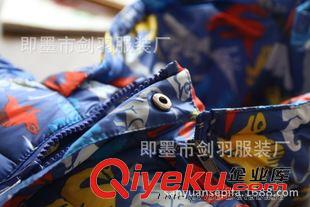 棉衣/羽絨服類 兒童棉服 外貿(mào)童裝批發(fā)15冬款卡通圖案兒童連帽可拆棉服棉襖原始圖片3