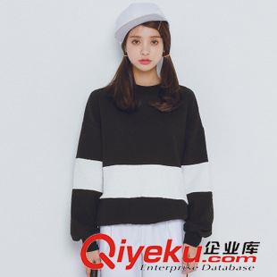 九月{dy}期新款 2015秋季新款韓版大碼寬松圓領套頭小蜜蜂繡花衛(wèi)衣女長袖上衣女