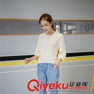 十月第二期新款 2015秋冬裝韓版 甜美百搭條紋長袖毛衣女修身顯瘦拉鏈打底針織衫