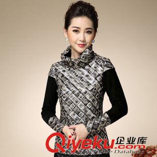 2015時(shí)尚秋款打底衫 實(shí)拍秋冬新品加絨加厚大碼媽媽裝小衫格子保暖長(zhǎng)袖打底衫