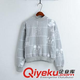 2015年9月新款 2015秋冬棉質(zhì)舒適寬松卡通米老鼠多個米奇印花保暖衛(wèi)衣