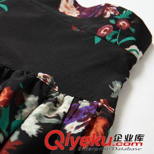 半身裙 長裙/短裙 實(shí)拍2015春裝新款時髦暗花印花傘裙百褶復(fù)古中裙半身裙A字裙