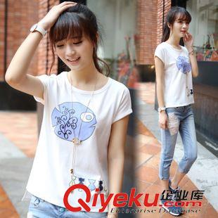 綜合靚麗款 2015夏季新款韓版純棉短袖t袖襯衣假兩件女純色襯衫潮