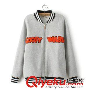 未分類 2015新款韓版小棉襖秋冬季刺繡狗棒球服棉衣棒球領長袖女廠家直銷