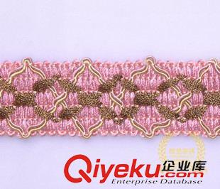 精致小邊 【樓蘭】窗簾花邊配件 家紡輔料接縫 裝飾小邊 織帶 金絲小邊原始圖片3