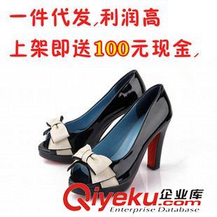 時尚女鞋 招網(wǎng)店代理 時尚pu漆皮 中跟爆款 女鞋子單皮鞋  免費代理代發(fā)貨原始圖片2