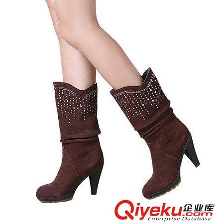 時尚女鞋 一件代發貨 女士中筒靴子 冬季保暖雪地靴 招網店代理原始圖片3
