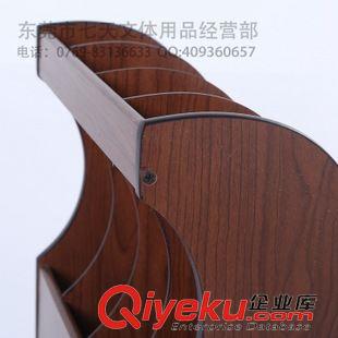 文件欄/文件架/文件柜/文件框 七天文體 匯星創(chuàng)意文件欄 資料架 木質(zhì)文件架 桌面收納架四格2004