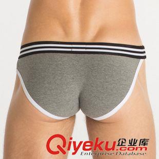迷渤爾品牌 廠家直銷男士內(nèi)褲 時尚性感低腰三角褲U凸設計金屬裝飾棉三角內(nèi)褲原始圖片3