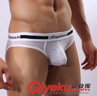 其他品牌 現(xiàn)貨批發(fā)男士內(nèi)褲超薄透明蕾絲后空三角褲低腰性感U凸設(shè)計鏤空褲原始圖片3