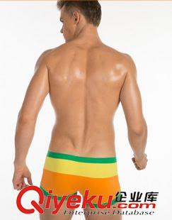 其他品牌 廠家直銷男士內(nèi)褲 時尚拼色萊卡棉平角褲 U凸設(shè)計低腰性感男內(nèi)褲原始圖片3