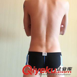 萊卡棉 廠家批發男士內褲萊卡棉低腰拼色平角褲時尚性感U凸設計男式內褲原始圖片3