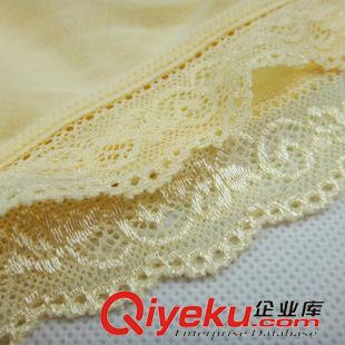 三角褲 廠家直銷女內(nèi)褲 竹纖維純色中腰女士?jī)?nèi)褲 蕾絲邊女三角內(nèi)褲原始圖片3
